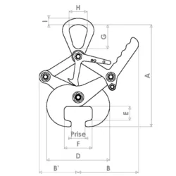 PINÇA SEMI-AUTOMÁTICA P/ CARRIS MODELO PR1 20-40