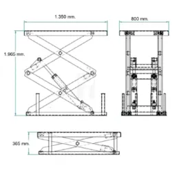 MESA DE ELEVAÇÃO ELÉCTRICA 2000KG