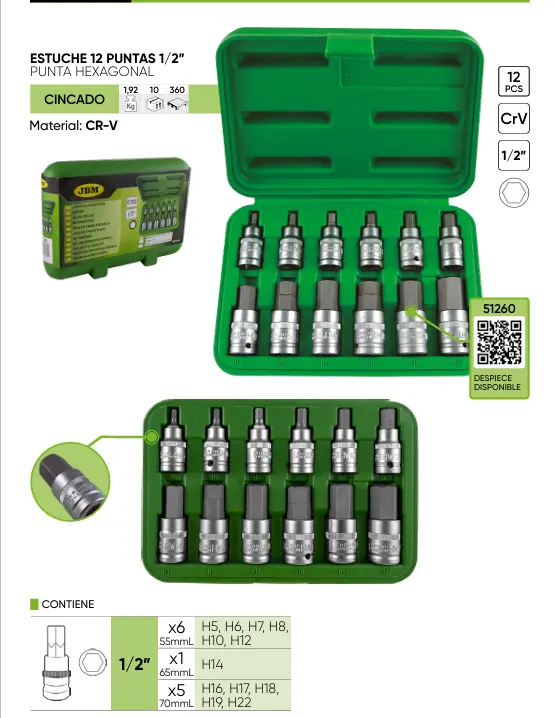 CAIXA DE PEÇAS HEXAGONAL JBM