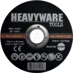 DISCO 115X1 CORTE INOX HEAVYWARE TOOLS