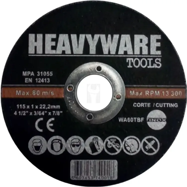DISCO 125X1 CORTE INOX HEAVYWARE TOOLS