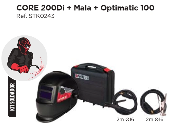 INVERTER SOLDADURA SOLTER CORE DI+MALA+MÁSCARA A ()