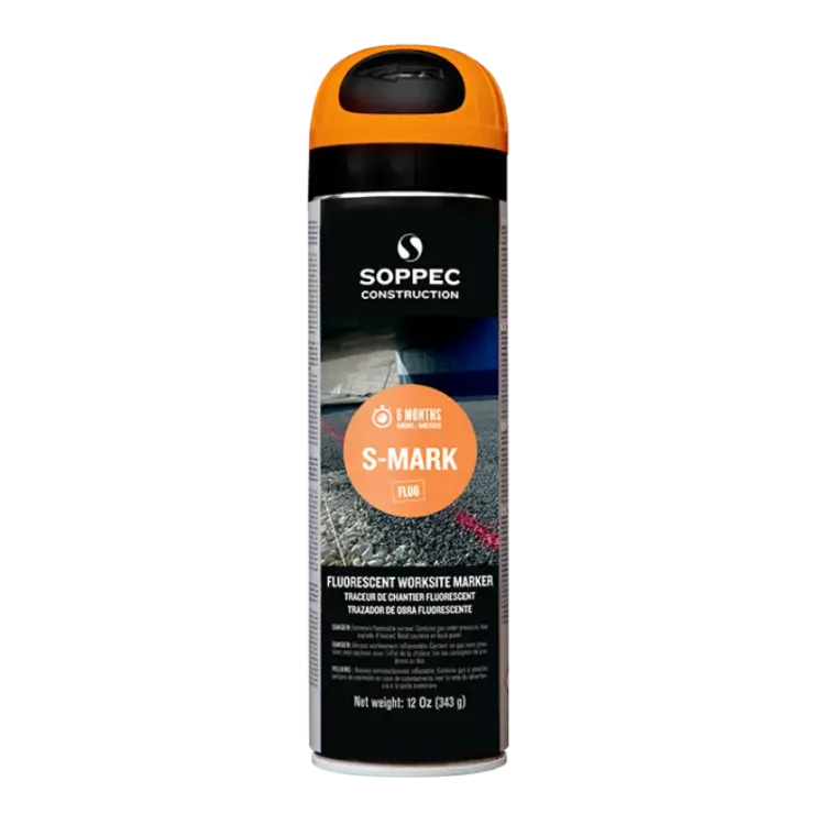 PINTURA MARCADORA DE OBRA LARANJA FLUORESCENTE AEROSSOL 500ML