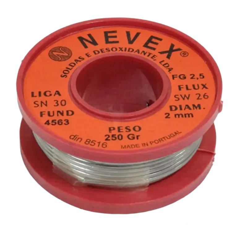 SOLDA ESTANHO C/RESINA 250G NEVEX