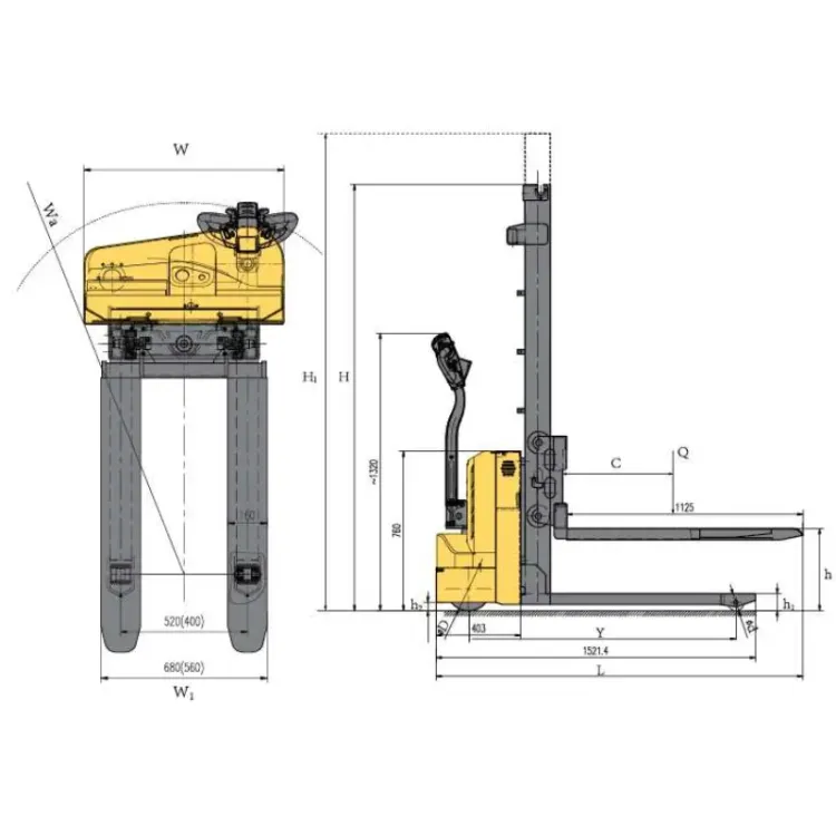 EMPILHADOR STACKER ELÉCTRICO HU LIFT WS10S EI2500