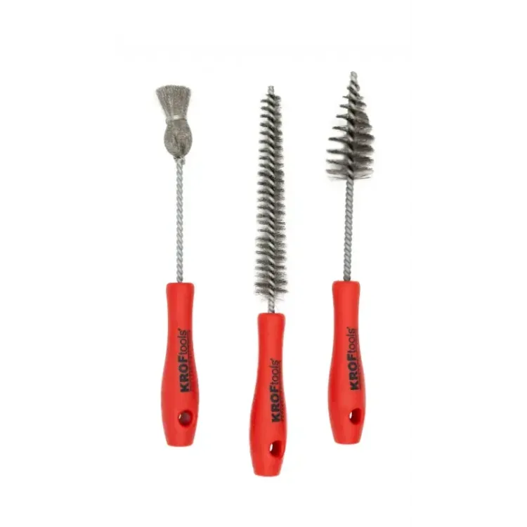 KIT ESCOVAS LIMPEZA INJETORES DIESEL 3PCS KROFTOOLS