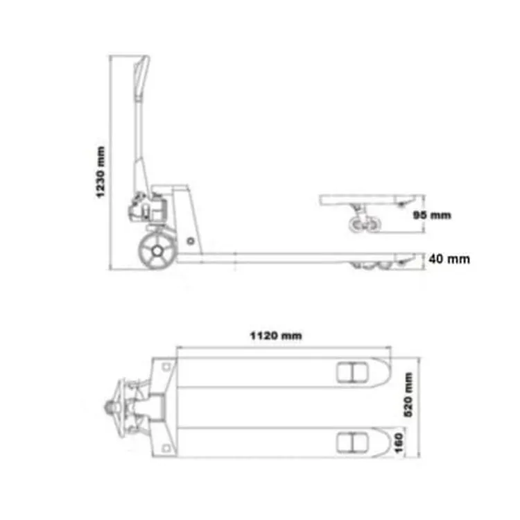 PORTA-PALETES PERFIL BAIXO 40MM