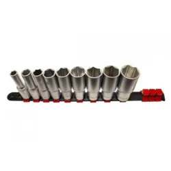 REGUA 09 CHAVES CAIXA 1/2"  HEXAGONAL LONGA KROFTOOLS
