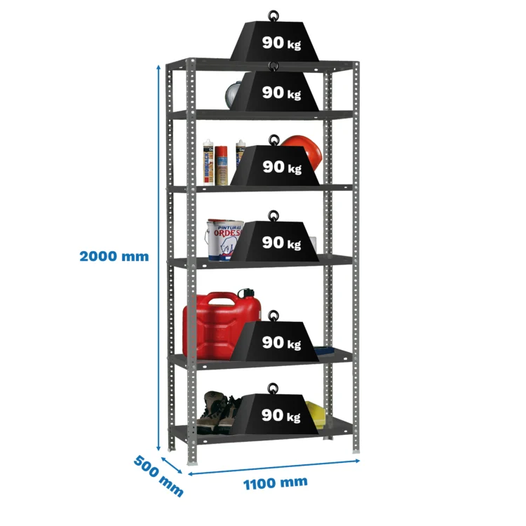 ESTANTE COMFORT SUPERPLUS 6/500 ANTRACITE SIMON