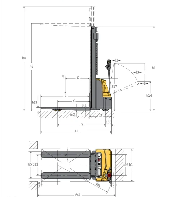 EMPILHADOR STACKER ELÉCTRICO HU LIFT WSH EI ()