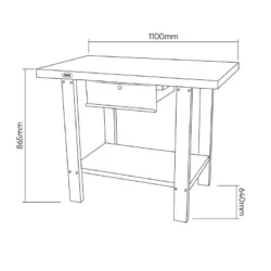 MESA DE TRABALHO COM GAVETA JBM ()