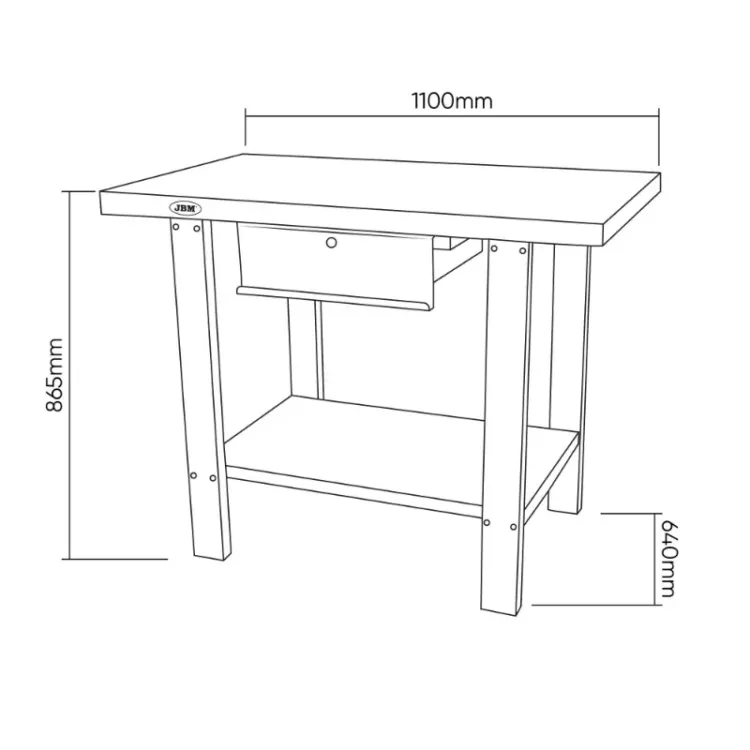 MESA DE TRABALHO COM GAVETA JBM ()