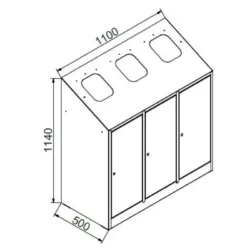 PAPELERA DE RECICLAGEM PR METALWORKS ()