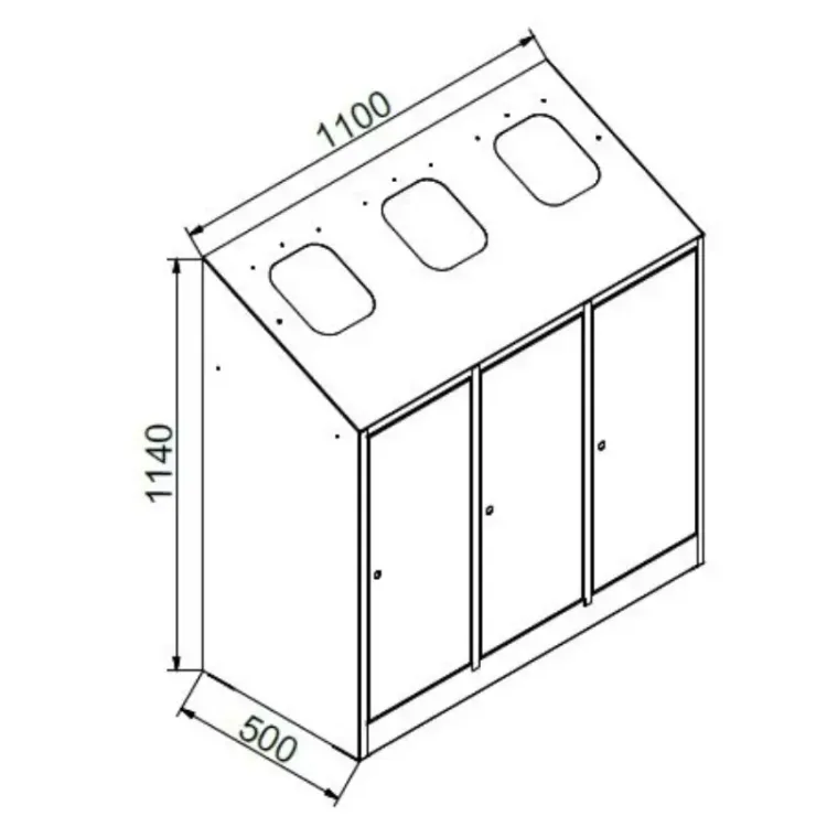 PAPELERA DE RECICLAGEM PR METALWORKS ()