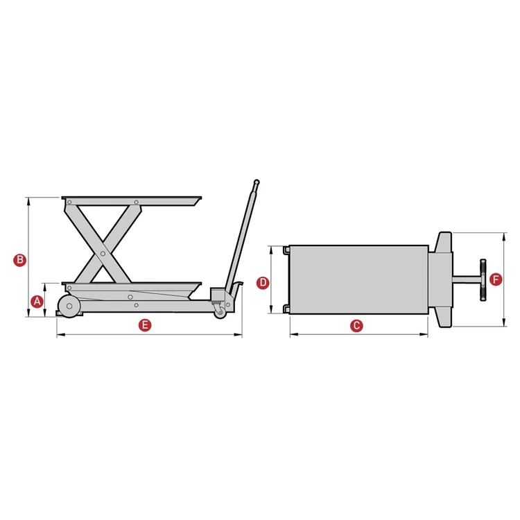 MESA ELEVATÓRIA HIDRÁULICA MEGA 1500 KG