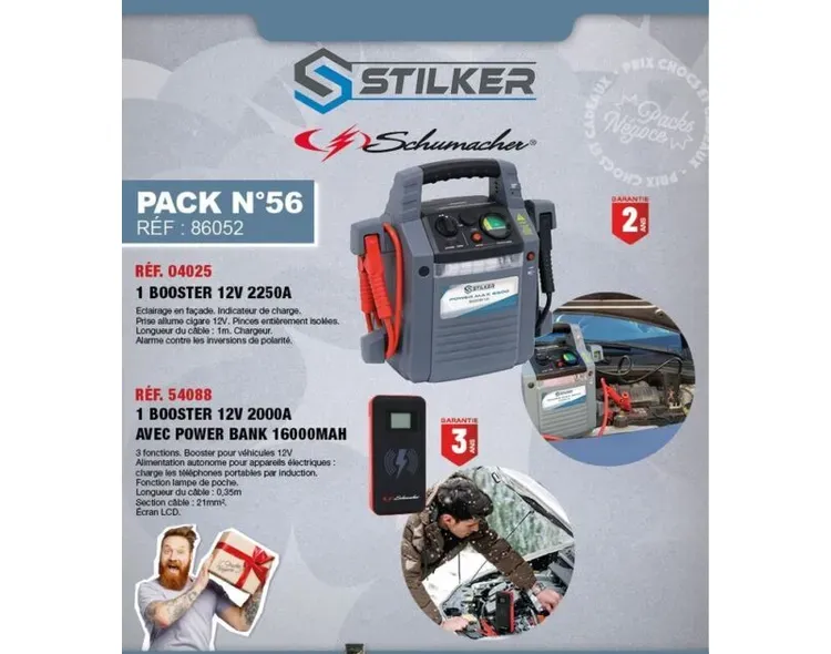 PACK BOOSTERS 12V 2250A 2000A WHISKY STILKER