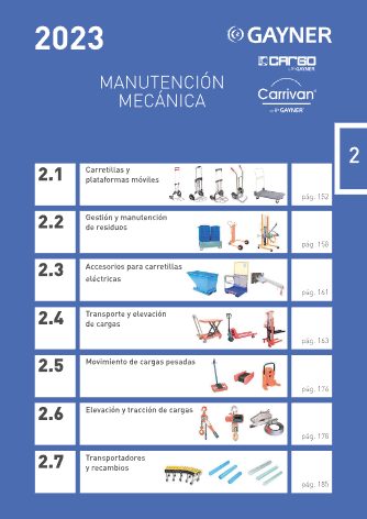 Catálogo Gayner Equip. Logisticos